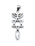 Sterling Silver Grafted In Pendant